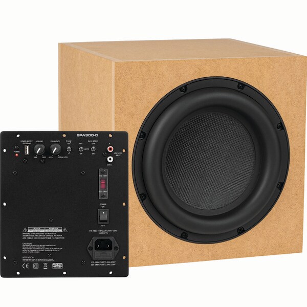 HiPerformance Powered Dayton Audio Ultimax 8" Mini Subwoofer Kit 300 Watts